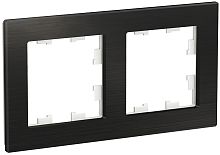 Рамка универсальная Systeme Electric AtlasDesign Nature 2-м. металл оникс картинка